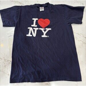 I Love New York TShirt Unisex XL Navy Short Sleeve Classic Souvenir Travel